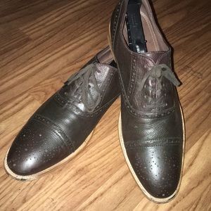 Aston Grey Crocket Cap Toe Oxford Size 11
